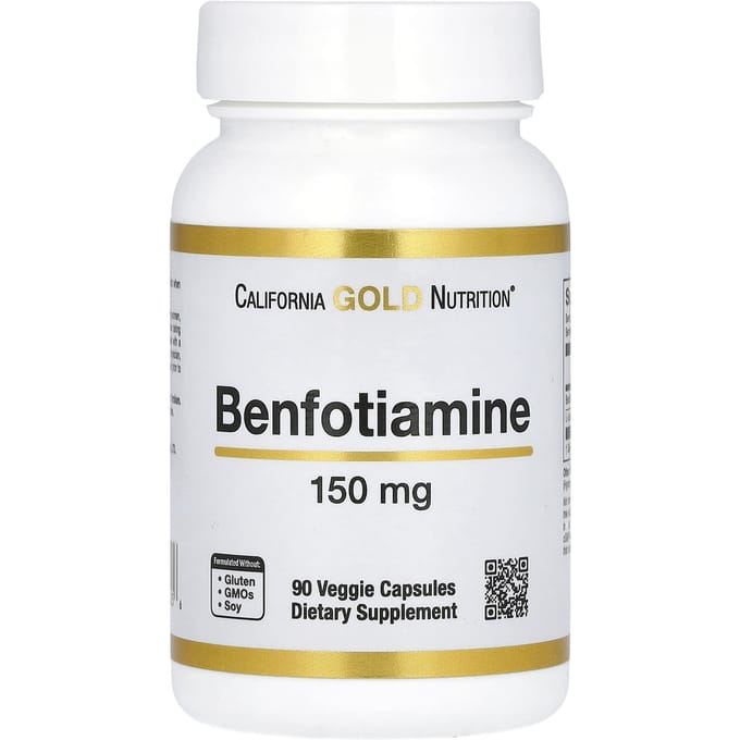Benfotiamine met L-Leucine, 150mg, 90 Vegetarische Capsules