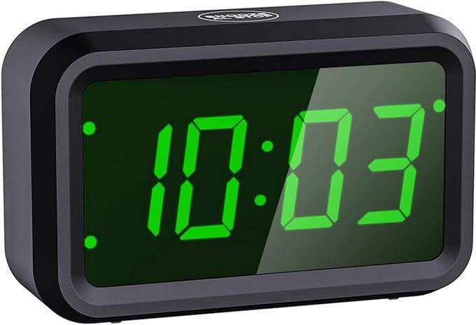Draadloze Wekker met Snooze en Instelbaar LED Display - Batterijgevoed