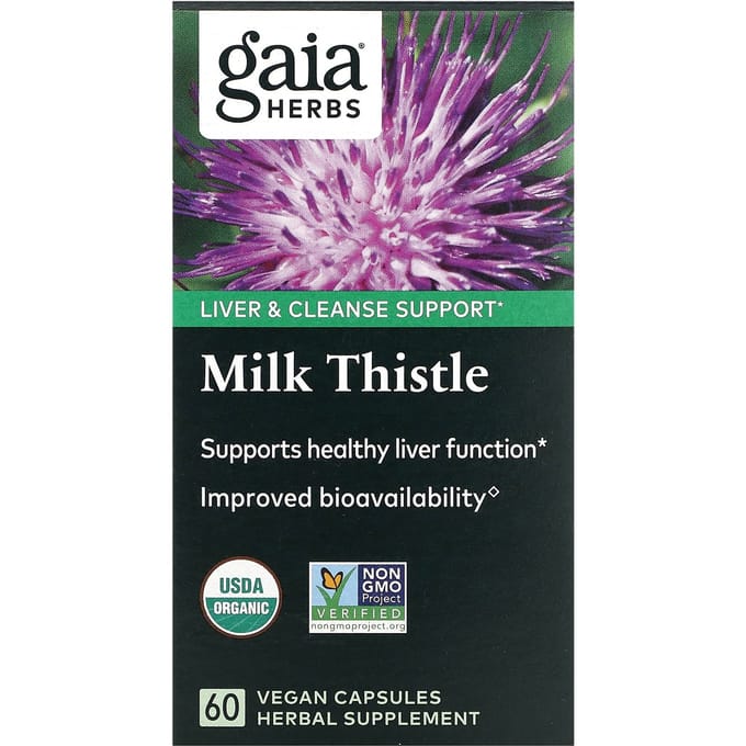Gaia Herbs, chardon-marie, 60 gélules végétales