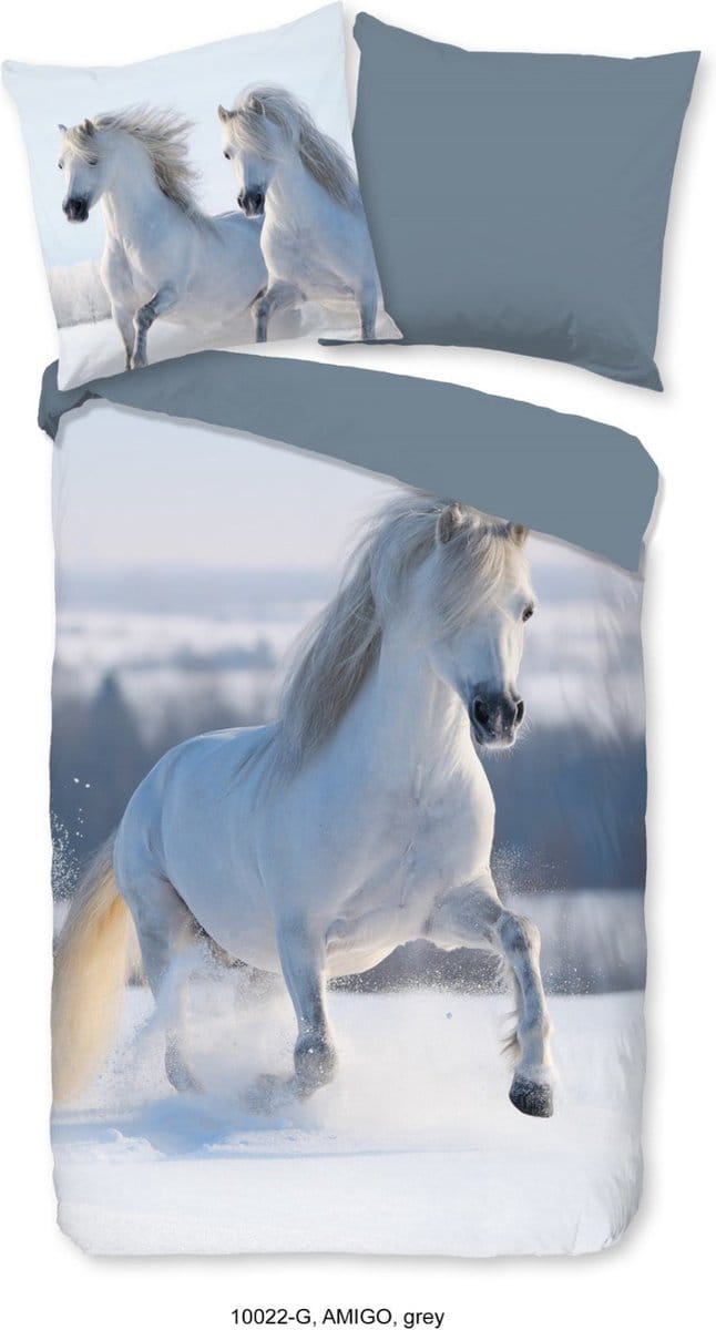 Good Morning Kinderdekbedovertrek "Amigo" - Grijs - (140x200/220 cm)
