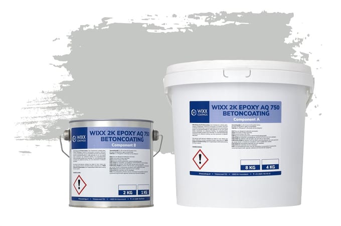 Wixx 2K Epoxy AQ 750 Betoncoating - 5kg - RAL 7035 | Lichtgrijs
