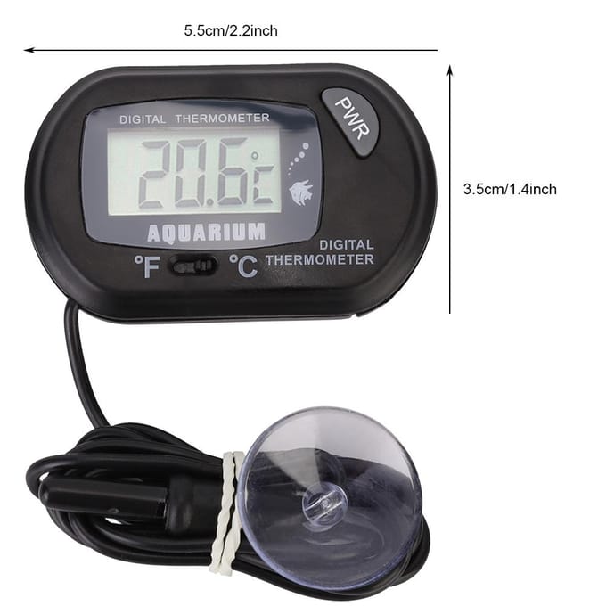 -50 celsius +70 celsius  Digitaal LCD Scherm Aquarium Temperatuur Thermometer Vissentank Water Thermometers gray