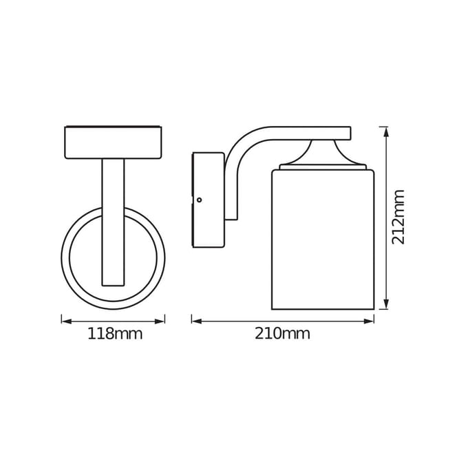 OSRAM ENDURA Classic wandlamp, wit, E27, IP43, aluminium behuizing, glazen diffuser, geschikt voor buitenruimtes, zonder lichtbron.
