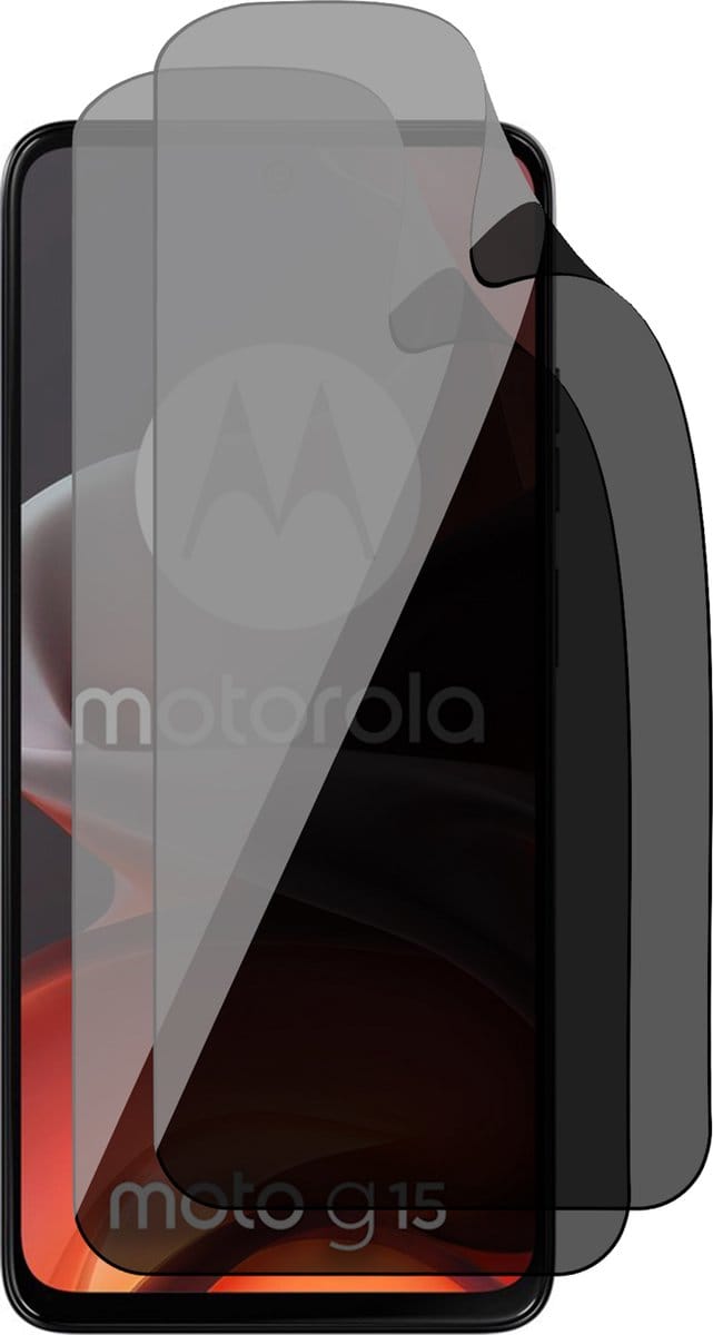 Privacy Screenprotector geschikt voor Motorola Moto G15 / G15 Power - 2x FlexGuard Screen Protector