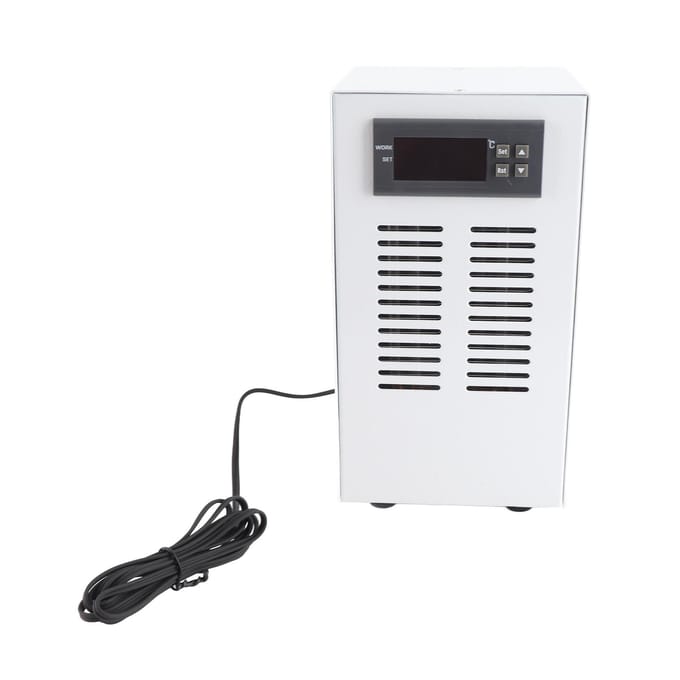 72W Waterkoeler Vissenkom Aquarium Koeler 3L/min 30?35dB Laag Geluidsniveau Constante Temperatuur Koeling white