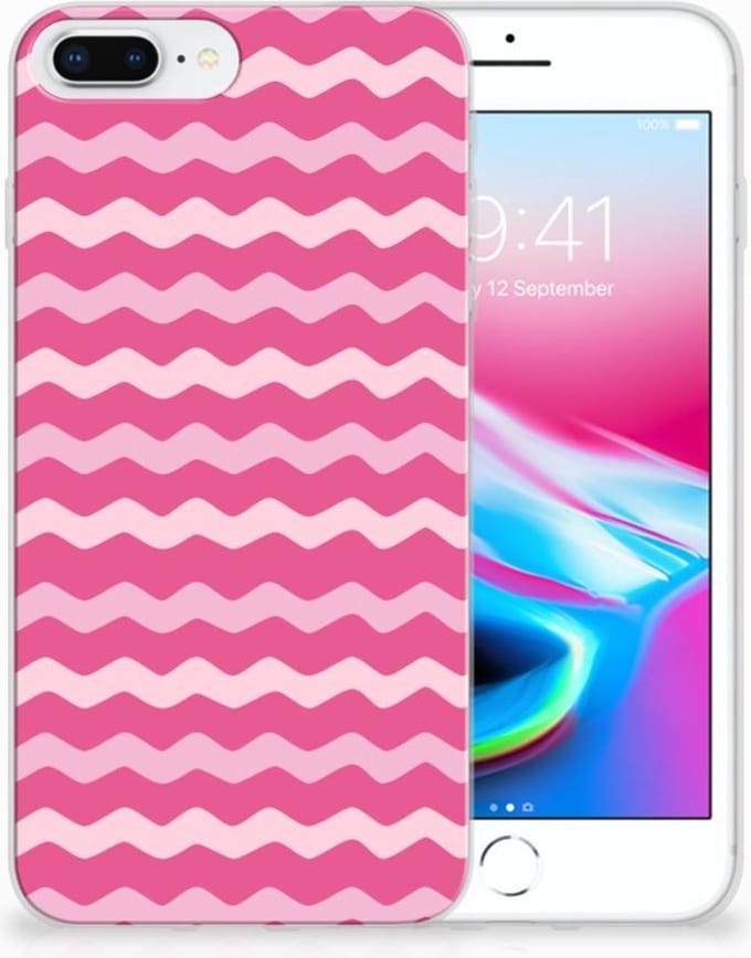 Apple iPhone 7 Plus | 8 Plus TPU bumper Waves Pink