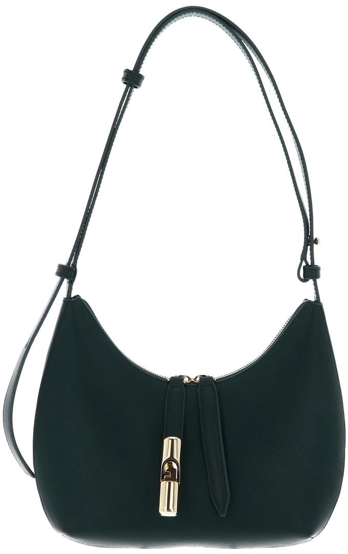 FURLA Leren schoudertas Goccia Shoulder Bag Botanical Green donkergroen