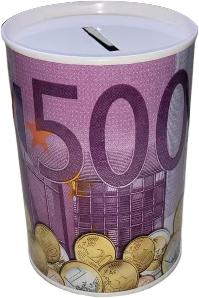 Creatieve Metalen Spaarpot voor Eurobiljetten en Spaardoelen
