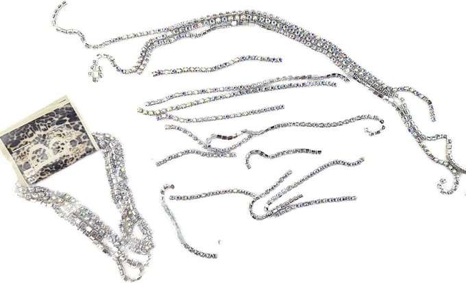 BamBella® Strass ketting lint - AB- SS10 kleine delen