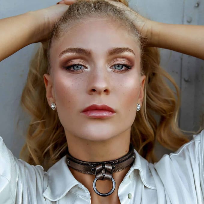 Asche & Gold | Arlette Choker | Designer Halsband | Goud Maat OS