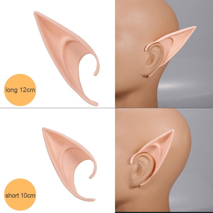 Elfenoren voor Halloween Cosplay 1 Paar Cosplay Fee Pixie Elfenoren Apricot 12cm abrikoos