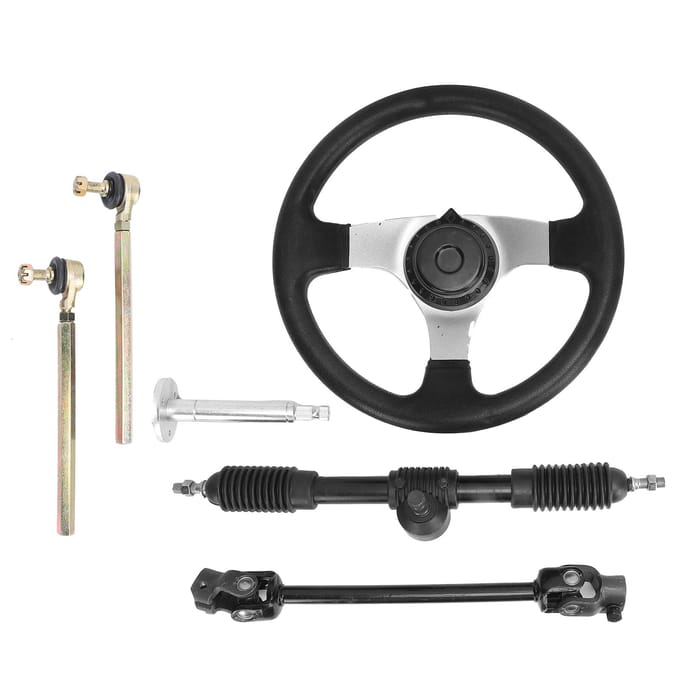Bielle de direction Crémaillère Kart Quad Ensemble d'assemblage Remplacement pour Moteurs 150cc‑250cc black