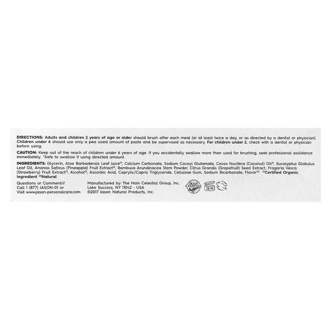 Simply Coconut, Whitening Tandpasta, Kokoscrème, 119G(4.2oz) white