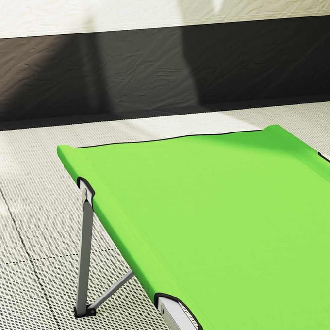 vidaXL - Opvouwbaar - Campingbed - Groen - 194 - x - 62,5 - x - 42,5 - cm