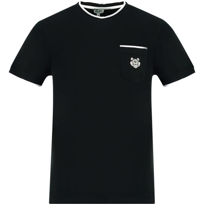 Kenzo Branded Pocket Logo Zwart T-shirt