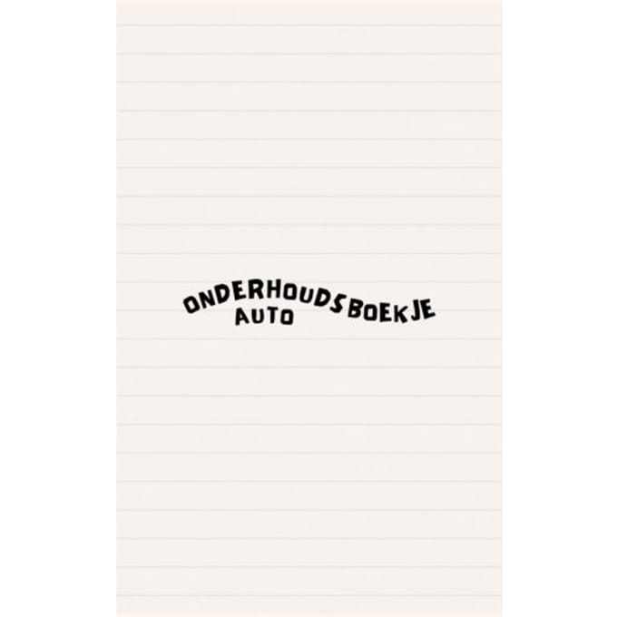 Onderhoudsboekje Auto - Andries B.V.