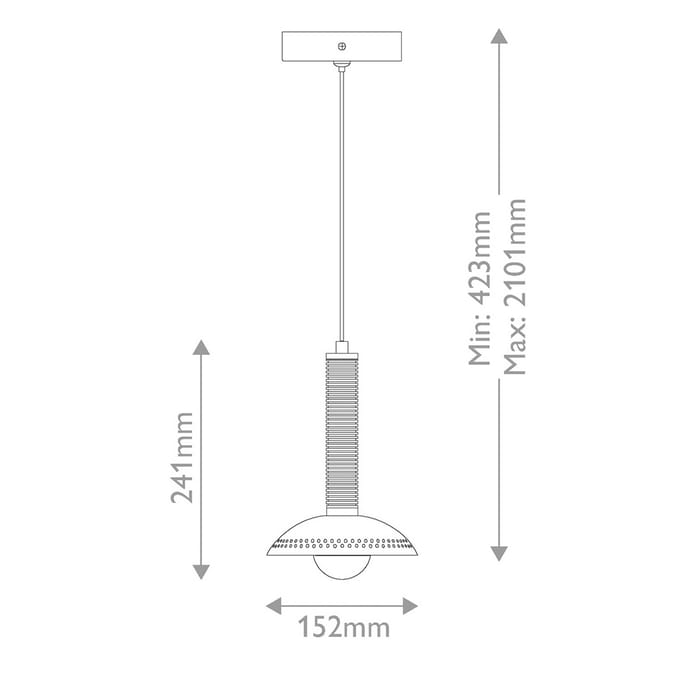 Elstead LED hanglamp Arden, matzwart, Ø 15 cm, metaal, dimbaar