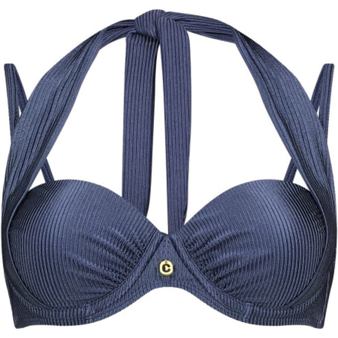 Ten Cate multiway bikini top shiny indigo voor Dames | Maat 40C (80C)