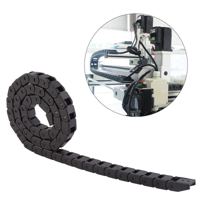 R28 Zwarte Nylon Kabel Sleepketting Draadgeleider 1000mm40  Lang Voor 3D PrinterCNC Router Machine black