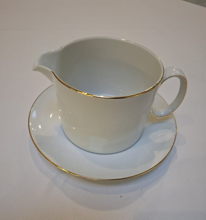 Rosenthal Thomas Medaillon goud sauskom met schotel Glansgoldband 2 mm