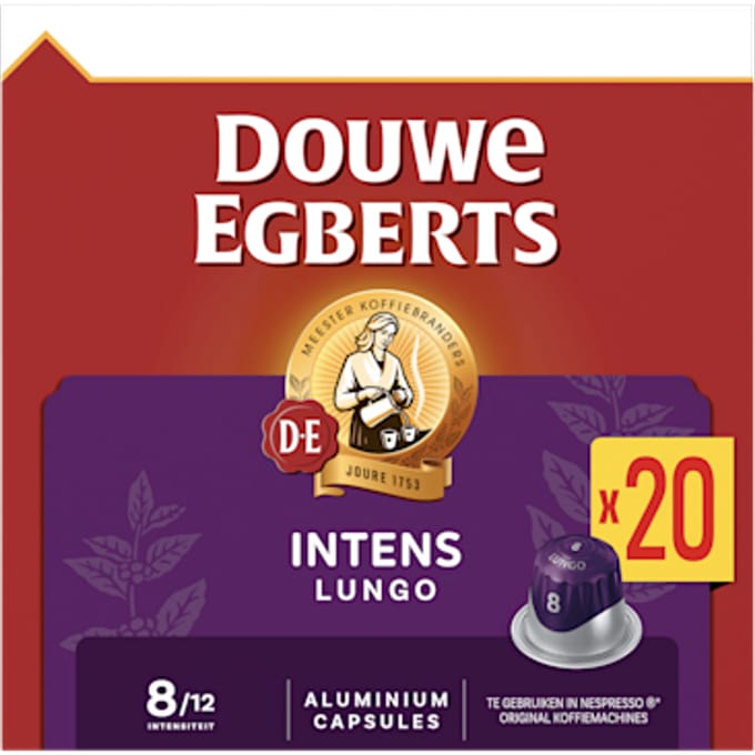 Douwe Egberts Koffie Koffiecups Lungo Intens UTZ 20 stuks
