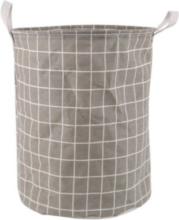 Clever storage stoffen wasmand met handvatten - grijs