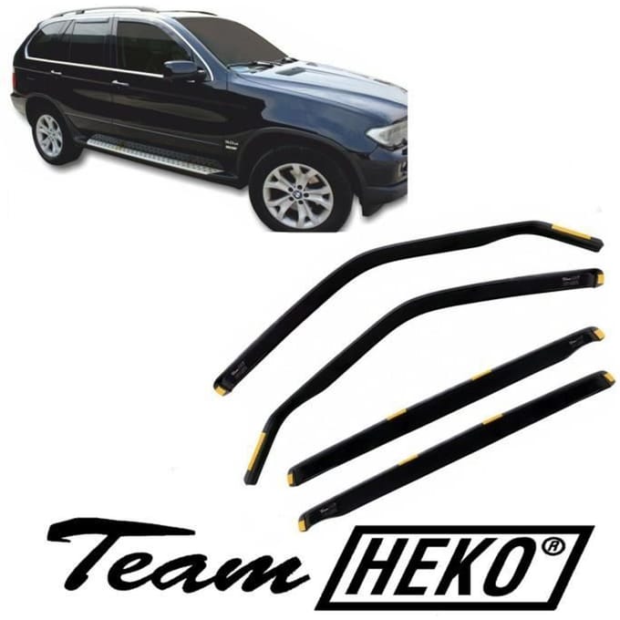 Luchtdeflectoren - J&;J AUTOMOTIVE - Heko - Getint - Voor BMW X5 E53 2000-2006 - Eenvoudige installatie