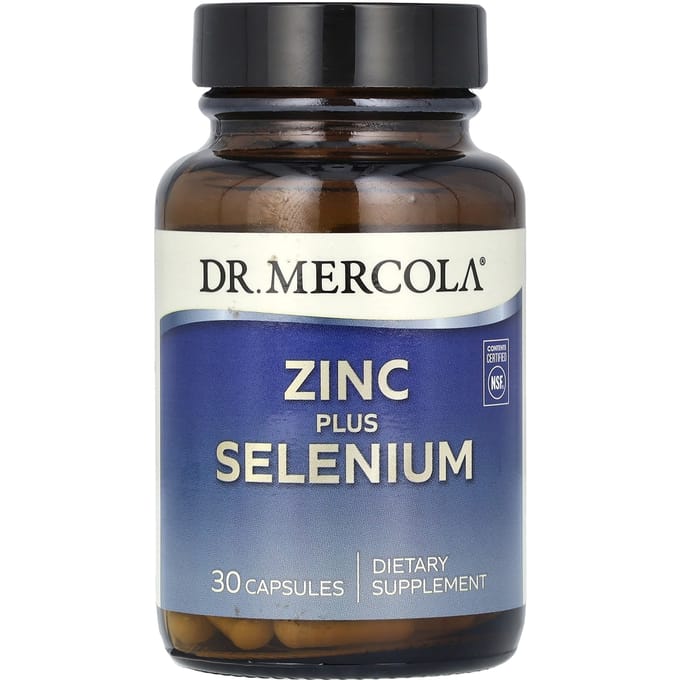 Dr. Mercola, Zink Plus Selenium, 30 Capsules
