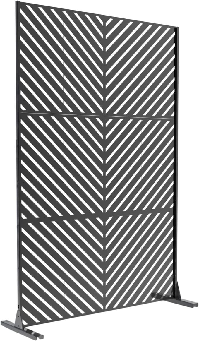 Tuinscherm Kekan 180x120x40 cm zwart casa.pro