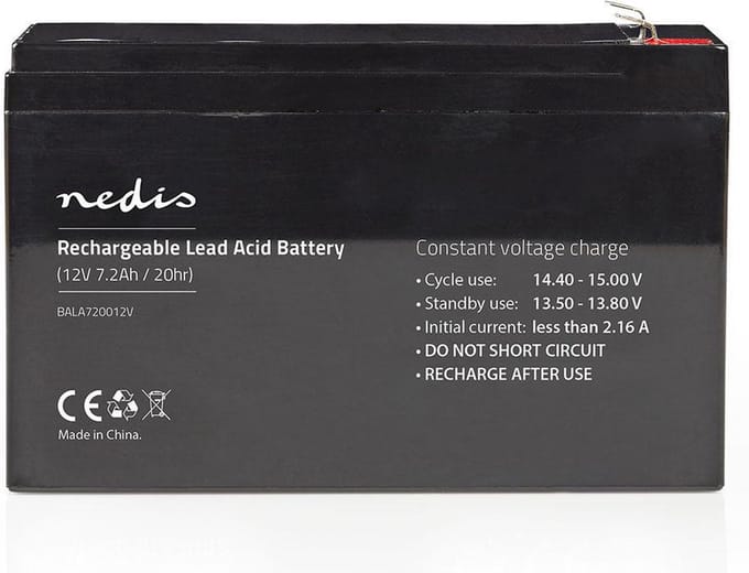 Nedis BALA720012V - UPS battery - Lead Acid - 7200 mAh