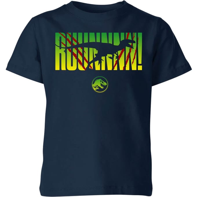 Jurassic Park Run! Kids' T-Shirt - Navy - 98/104 (3-4 jaar)