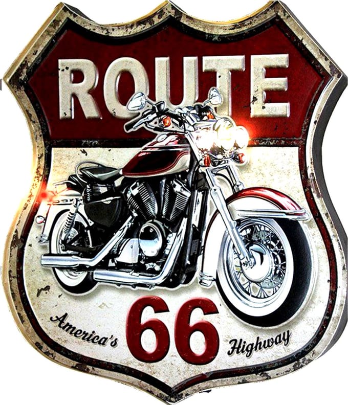 Clayre & Eef Tekstbord 30x35 cm Zwart IJzer Motor