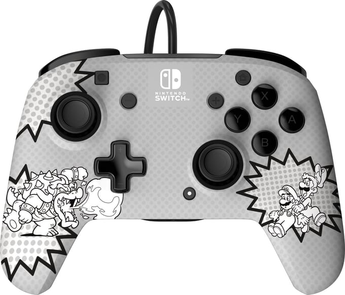 PDP Rematch Glow - Gaming Controller - Jack - Geschikt voor Nintendo Switch - Comic Mario