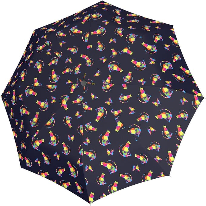 doppler Paraplu Fiber Magic Auto-Open-Close Umbrella Rainbow Cat Kleurrijke