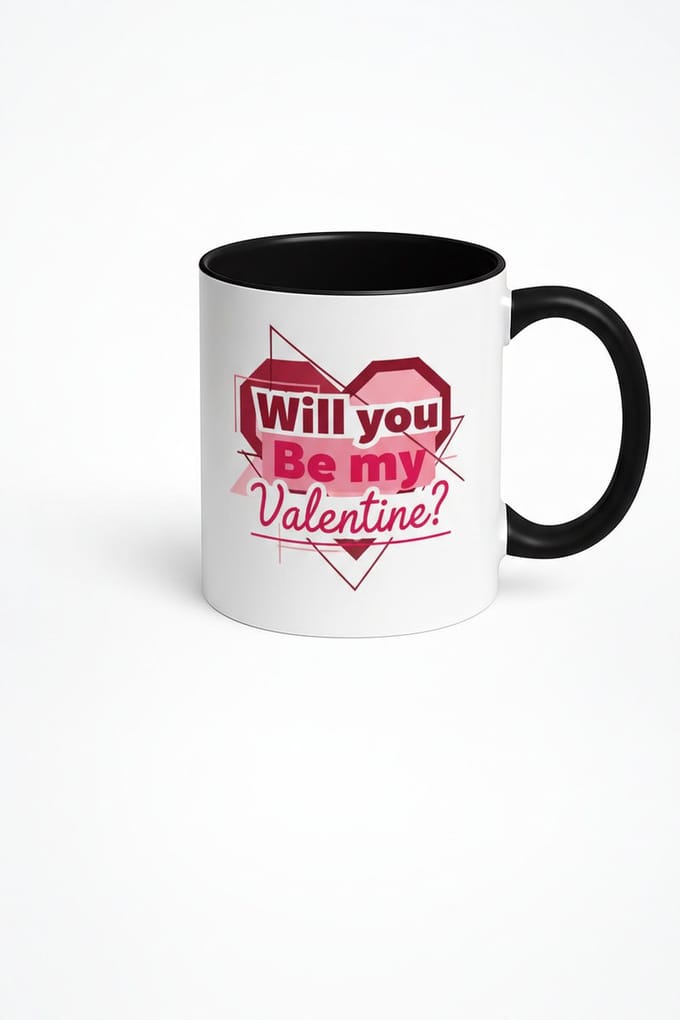 Valentijn Mok 'Will You Be My Valentine?' - Romantisch Cadeau met Hart Design