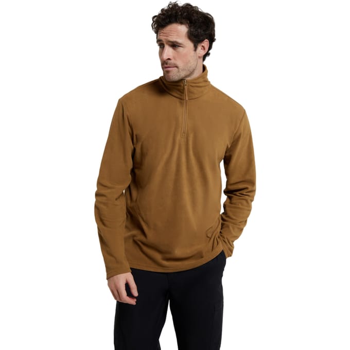 Mountain Warehouse Heren Camber II Half Zip Fleece Top (Mosterd)