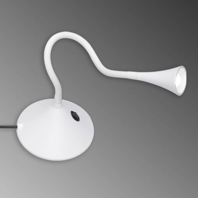 REALITY VIPER - Tafellamp - Bureaulamp - Wit - incl. 1x SMD 3 W - Flexibel - Geschikt voor Wandmontage