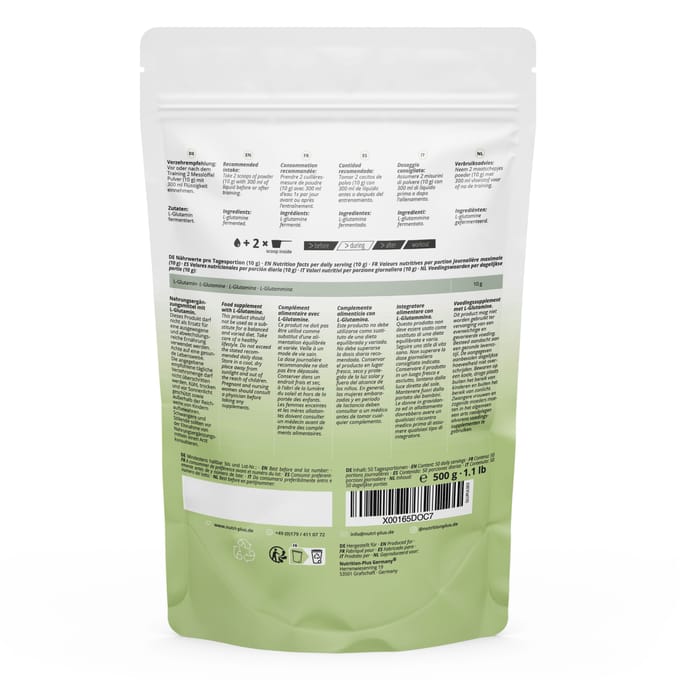 nutri+ Vegan L-Glutamine - smaakloos - 500 g