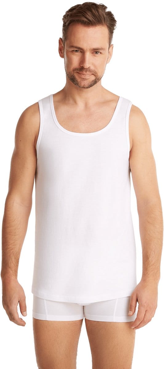 Ten Cate Basics singlet wit 2-pack voor Heren | Maat L