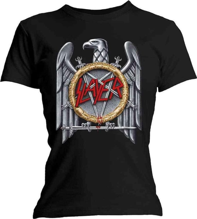 Slayer - Silver Eagle Dames T-shirt - M - Zwart