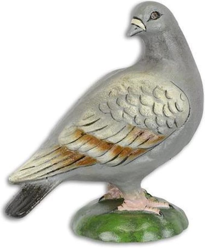 MadDeco - beeldje - gietijzer - duif - gekleurd