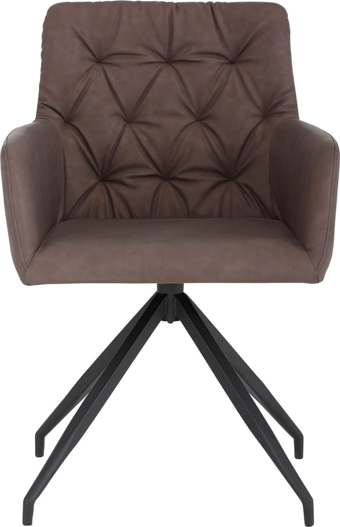 Ashley-Eetkamerstoel - Set van 2 - Bruin PU