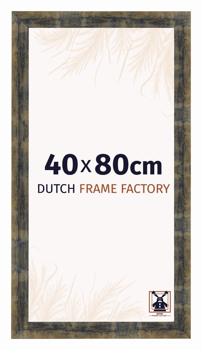 Fotolijst 40x80 cm - MDF - Blauw Goud Gemeleerd - Praag