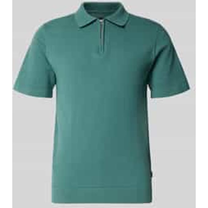 regular fit poloshirt met rits model 'MILANO'