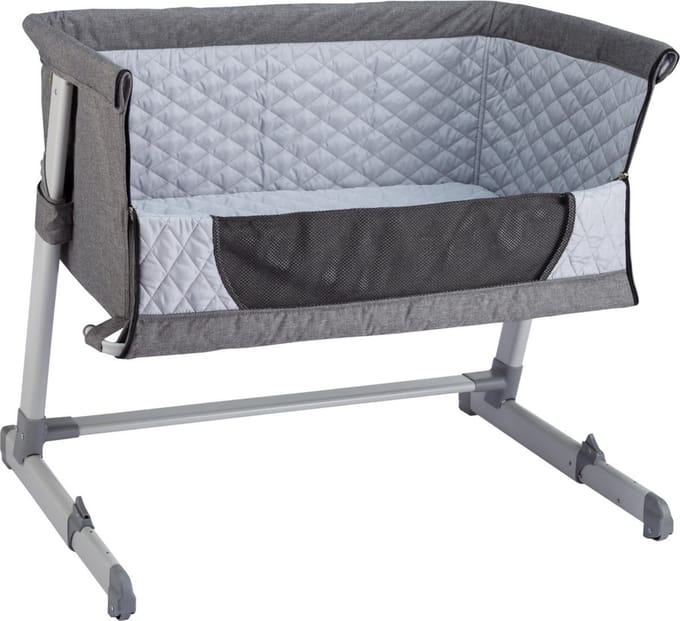 X Adventure Co Sleeper Grijs - In hoogte verstelbaar & wieltjes - Tot 9 kg