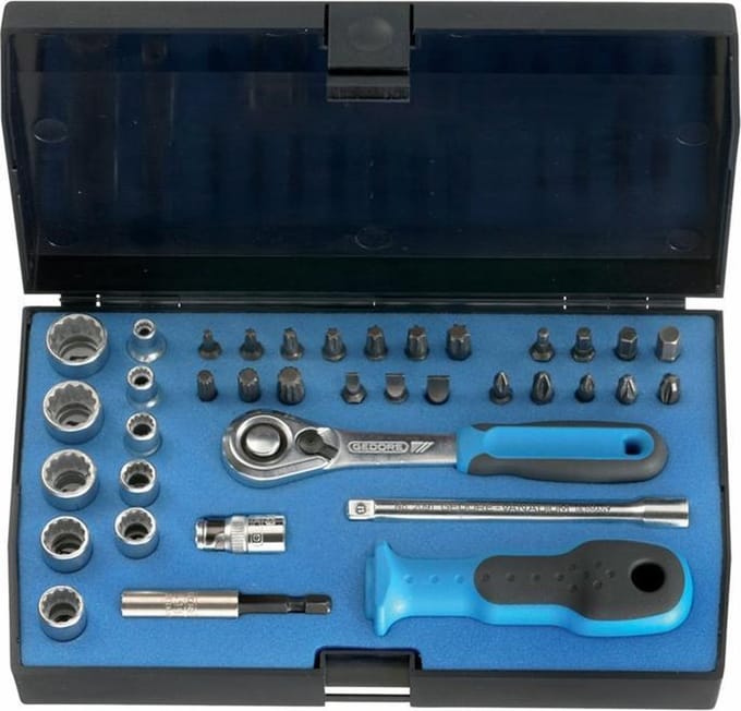 Gedore D 20 KMU-20 37-delige Dopsleutelset 1/4"