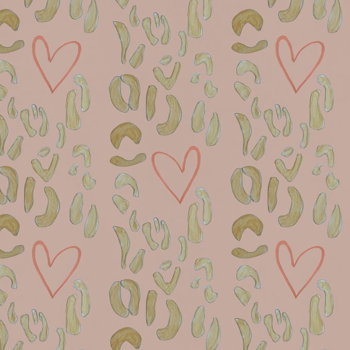 Behang Leopard Lover vintage roze