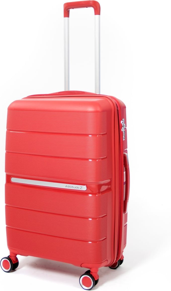 Attitudez EliteZ Reiskoffer Medium Rood 67cm - TSA-slot - Uitbreidbaar