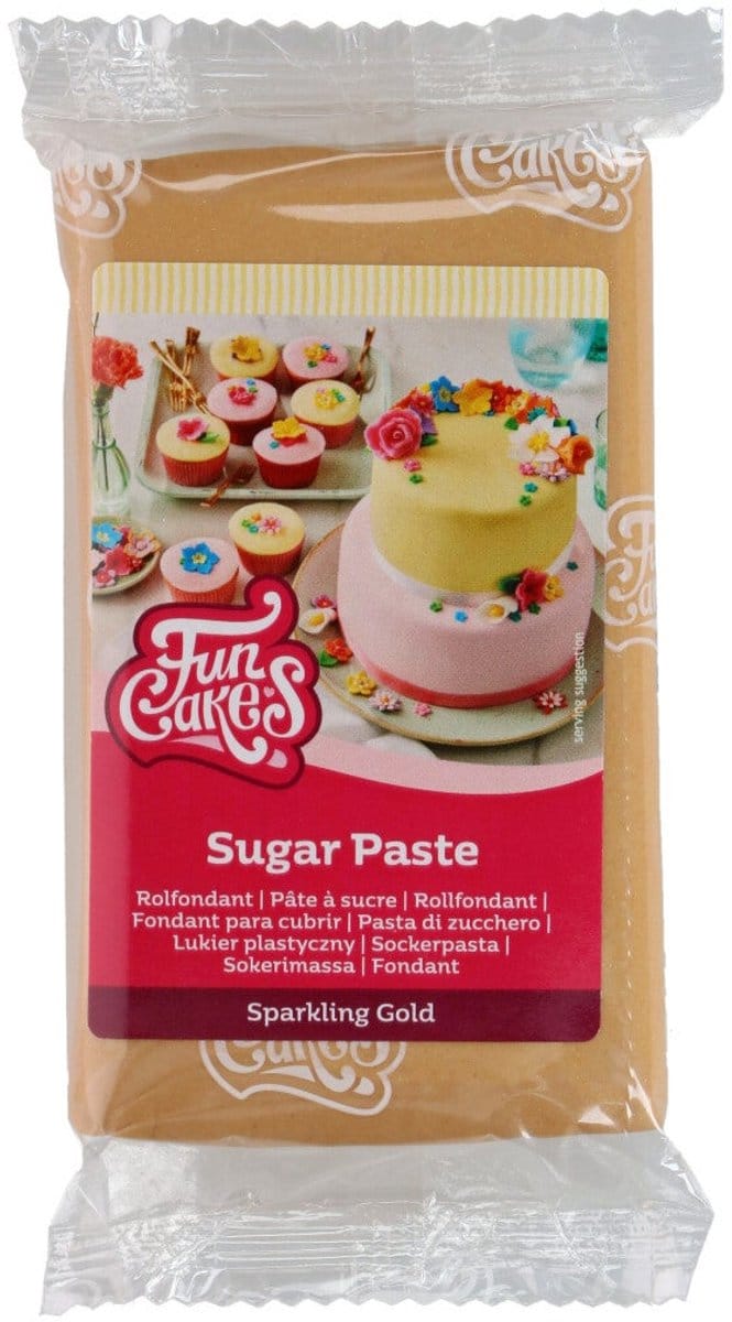 FunCakes Rolfondant - Sparkling Gold - 250g