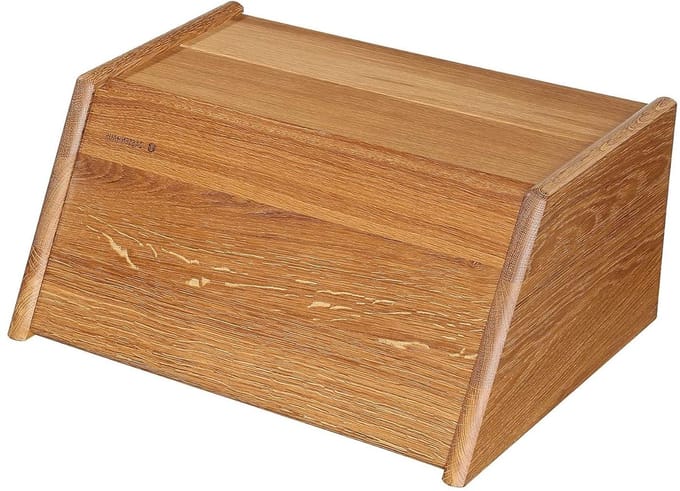 Broodtrommel - Broodbox - Brood bewaren - Klapdeksel - 40 cm - Bruin